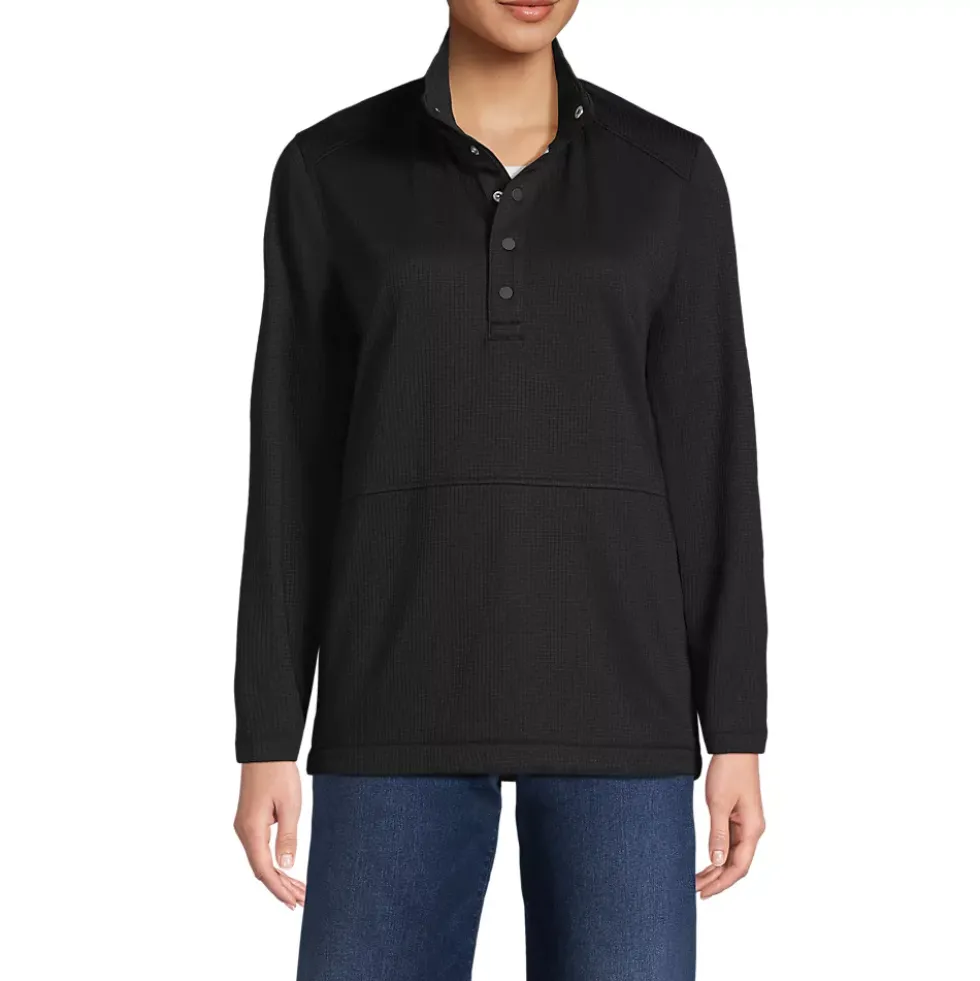 Unisex Grid Tech Snapneck Pullover Shirt