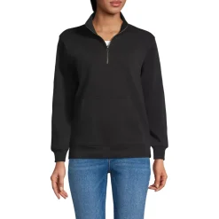 Unisex Long Sleeve Quarter Zip Mock Neck Sweatshirt