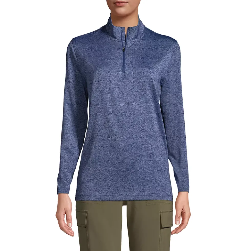 Unisex Rapid Dry Space Dye Quarter Zip Pullover Shirt