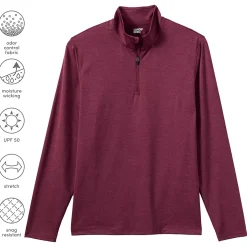Unisex Rapid Dry Space Dye Quarter Zip Pullover Shirt