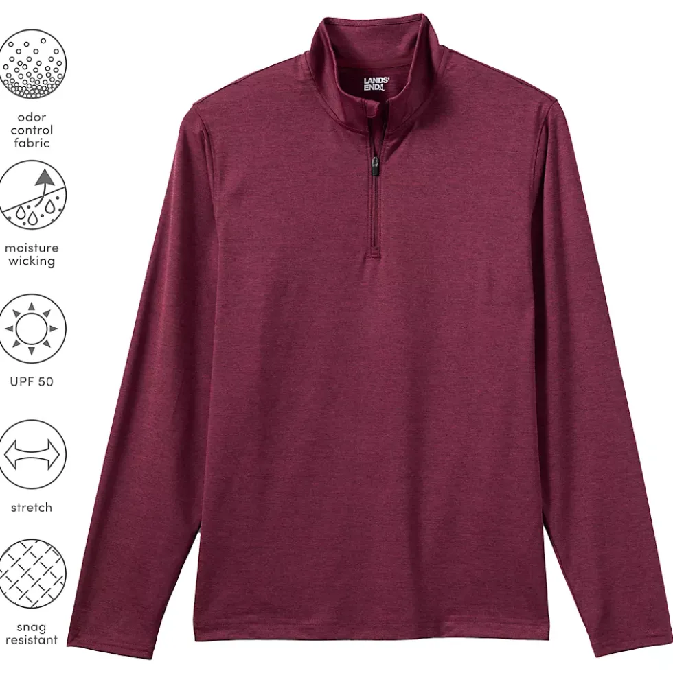 Unisex Rapid Dry Space Dye Quarter Zip Pullover Shirt