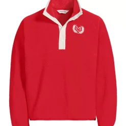 Unisex Snap Neck Fleece Pullover