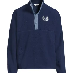 Unisex Snap Neck Fleece Pullover