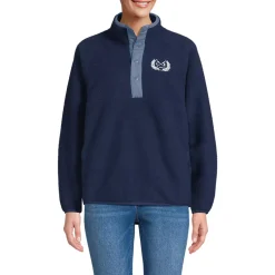 Unisex Snap Neck Fleece Pullover