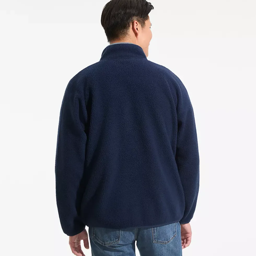 Unisex Snap Neck Fleece Pullover
