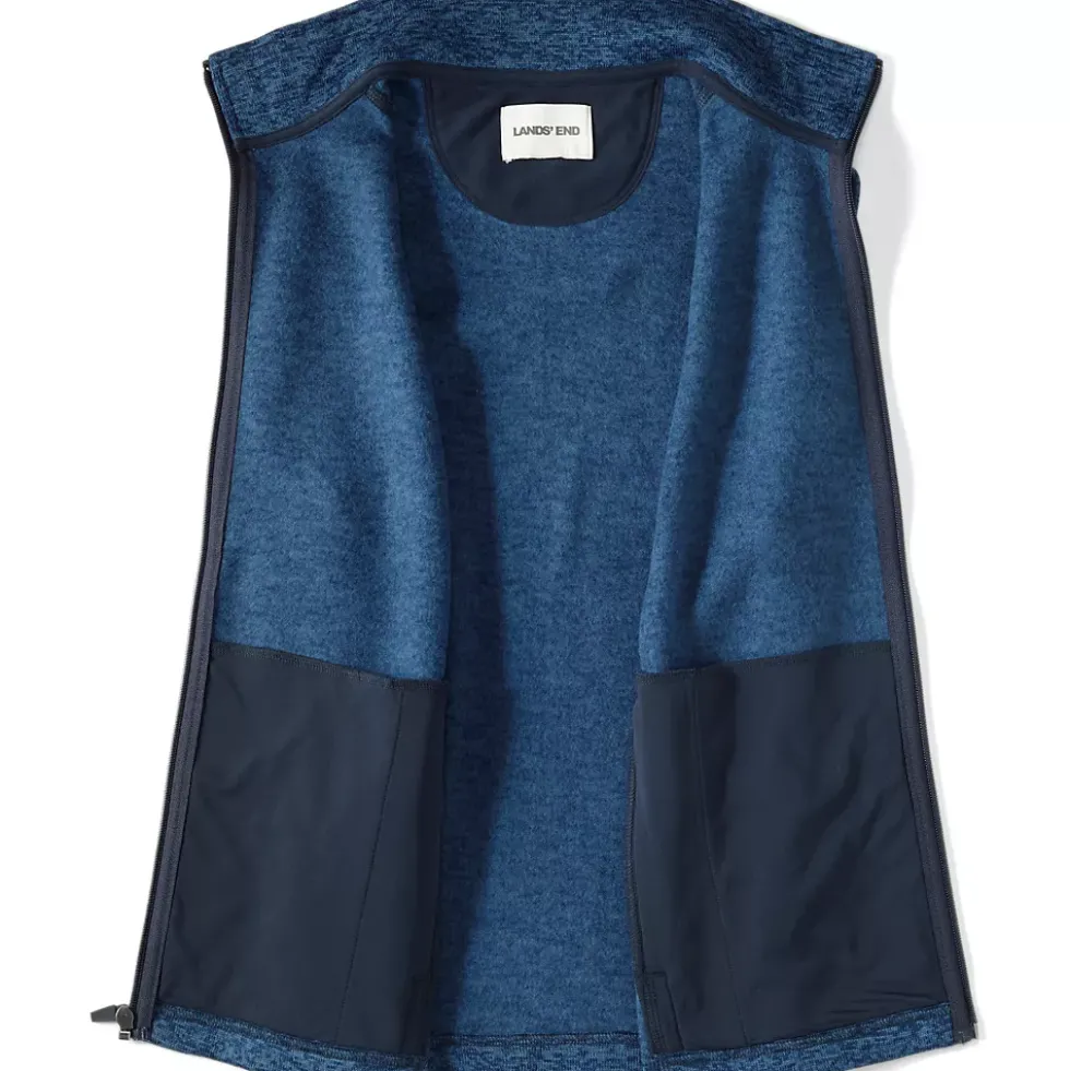 Unisex Sweater Fleece Zip Front Vest
