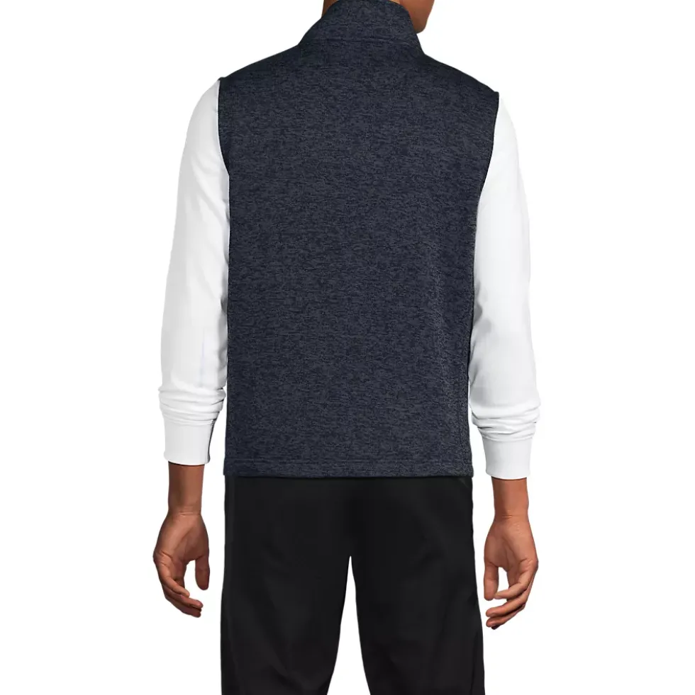 Unisex Sweater Fleece Zip Front Vest
