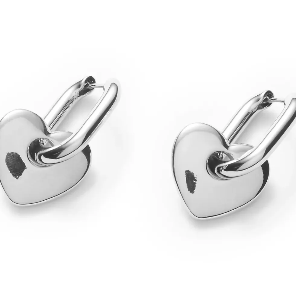 Water-Resistant Heart Hoop Earrings