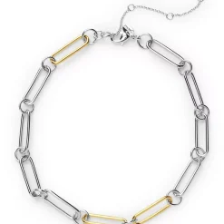 Water-Resistant Mixed Metal Short Link Necklace