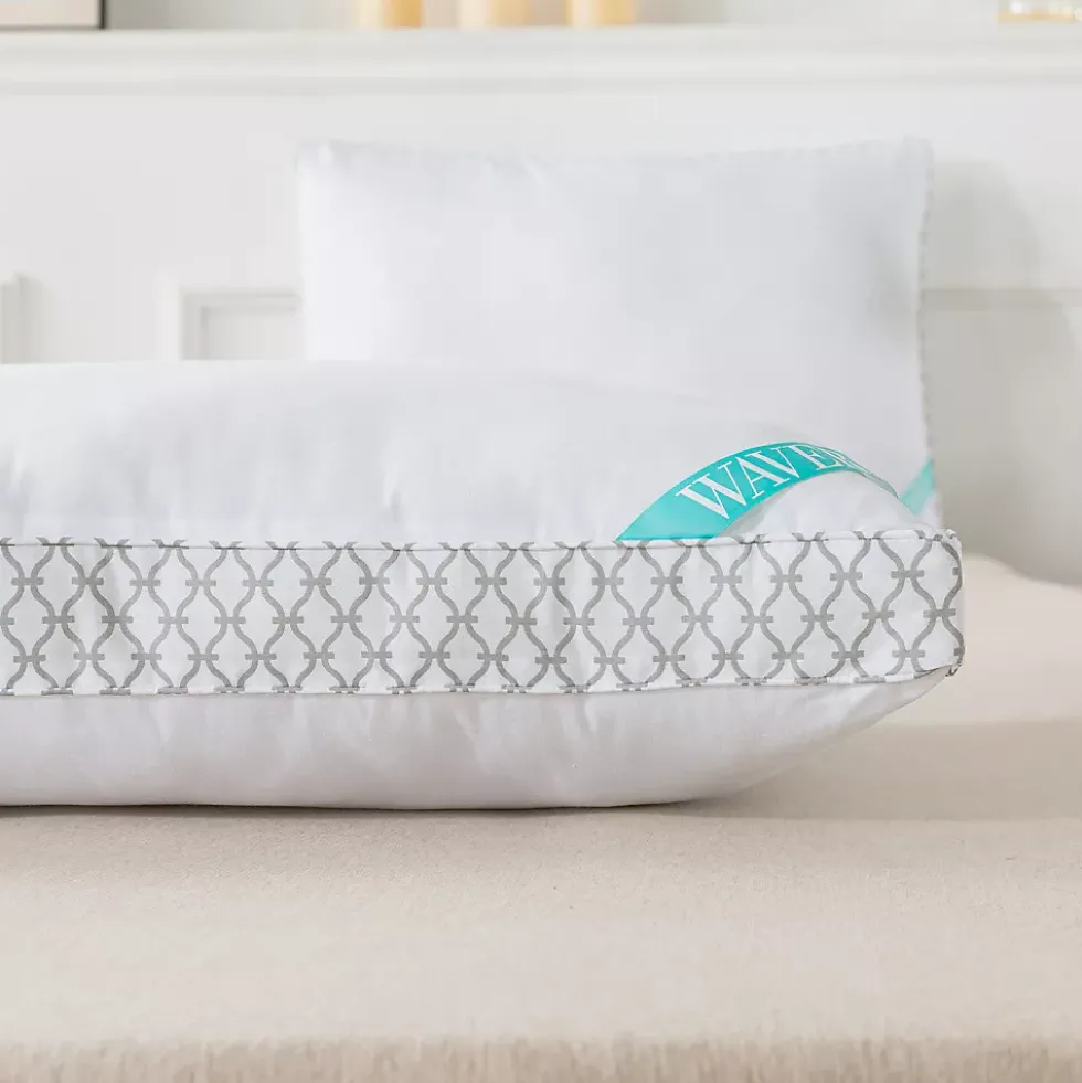 Waverly Antimicrobial 180 Thread Count Cotton Down Alternative Gusseted Bed Pillow