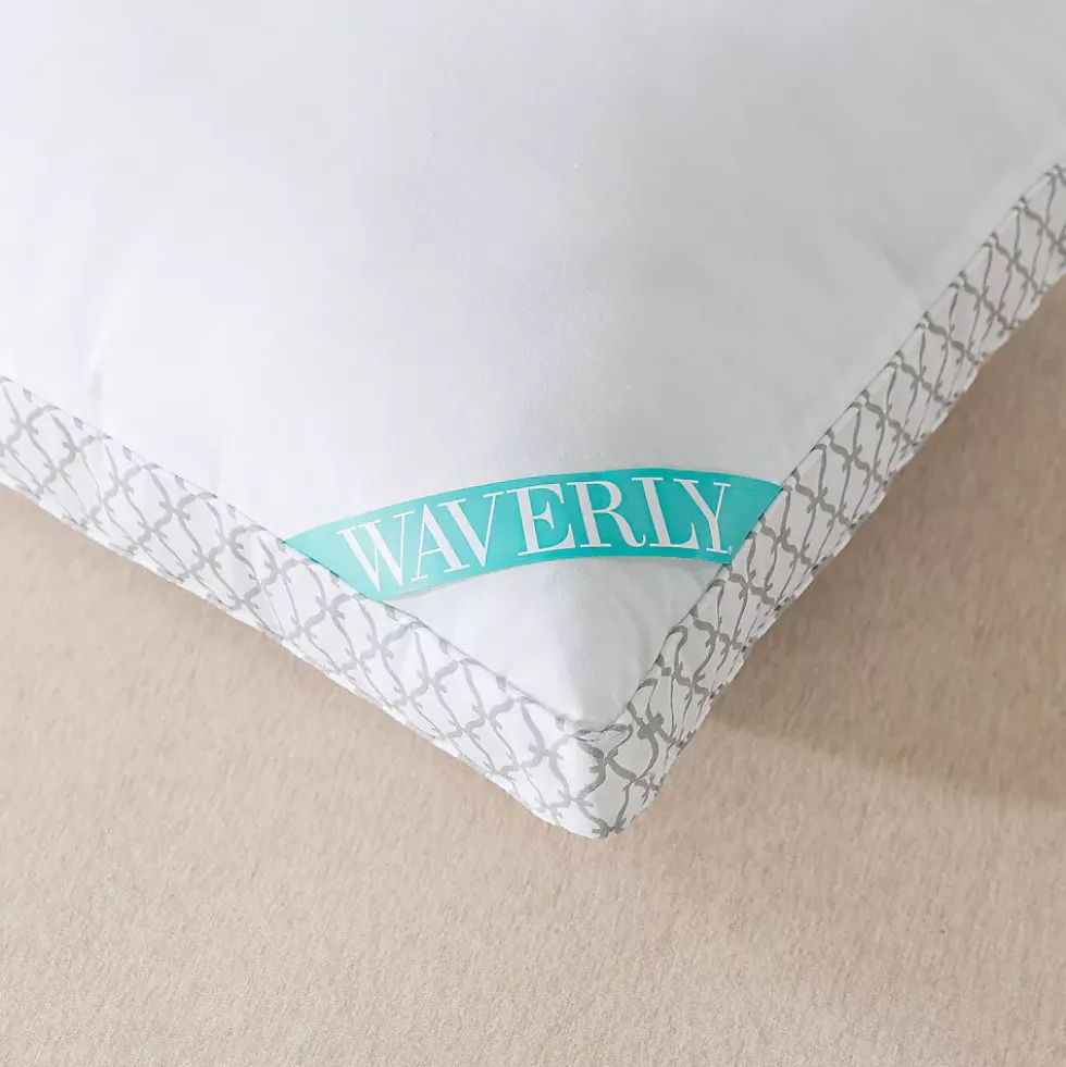 Waverly Antimicrobial 180 Thread Count Cotton Down Alternative Gusseted Bed Pillow