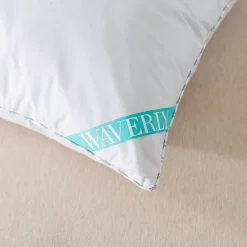 Waverly Antimicrobial 233 Thread Count Cotton White Duck Down and Feather Blend Bed Pillow