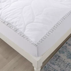 Waverly Cotton Quilted Dual Chamber Down Alternative and Duck Feather Mattress Topper