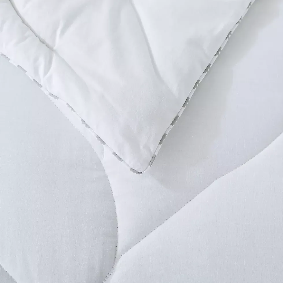 Waverly Cotton White Duck Down and Feather Comforter