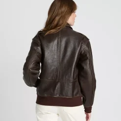 Willis and Geiger Leather Bomber Jacket