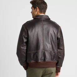 Willis and Geiger Leather Bomber Jacket