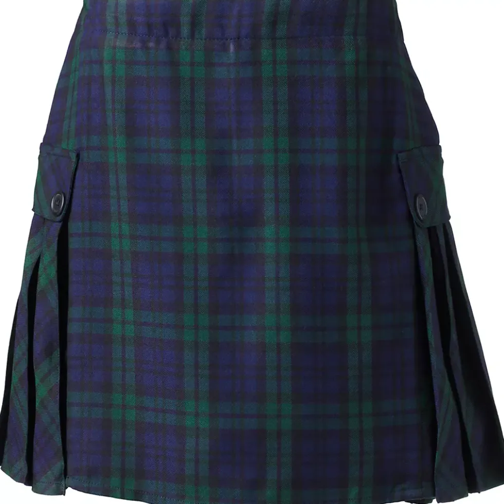 Women's Above the Knee Plaid Side Pleat Skort