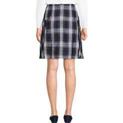 Women's Above the Knee Plaid Side Pleat Skort