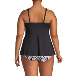 Women's Adjustable Scoop Neck Flutter Tankini Top