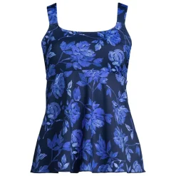 Women's Adjustable Scoop Neck Flutter Tankini Top