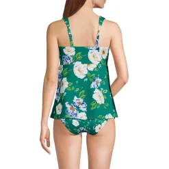 Women's Adjustable Scoop Neck Flutter Tankini Top