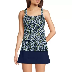 Women's Adjustable Scoop Neck Flutter Tankini Top