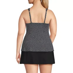 Women's Adjustable Scoop Neck Flutter Tankini Top