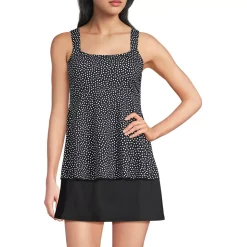 Women's Adjustable Scoop Neck Flutter Tankini Top