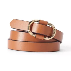 Women's Adjustable Skinny Leather Belt