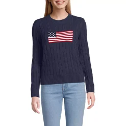 Women's American Flag Drifter Cable Sweater