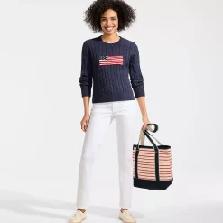 Women's American Flag Drifter Cable Sweater