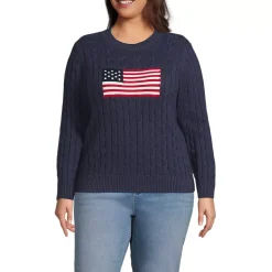 Women's American Flag Drifter Cable Sweater