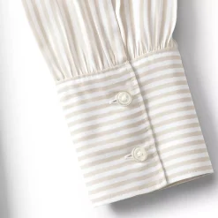 Women's Banded Collar Button Front Shirt