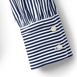 Women's Banded Collar Button Front Shirt