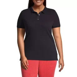 Women's Banded Short Sleeve Fem Fit Mesh Polo