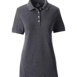 Women's Banded Short Sleeve Fem Fit Mesh Polo