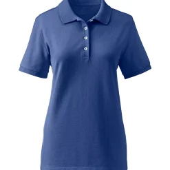 Women's Banded Short Sleeve Fem Fit Mesh Polo