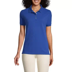 Women's Banded Short Sleeve Fem Fit Mesh Polo