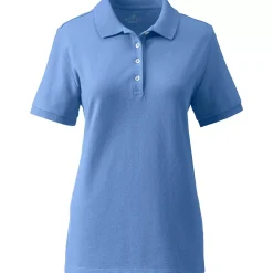 Women's Banded Short Sleeve Fem Fit Mesh Polo