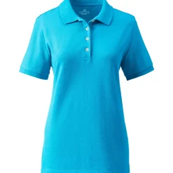 Women's Banded Short Sleeve Fem Fit Mesh Polo