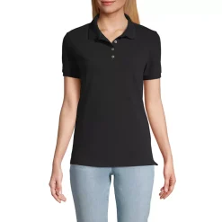 Women's Banded Short Sleeve Fem Fit Mesh Polo