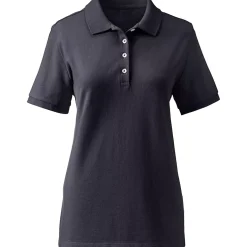 Women's Banded Short Sleeve Fem Fit Mesh Polo