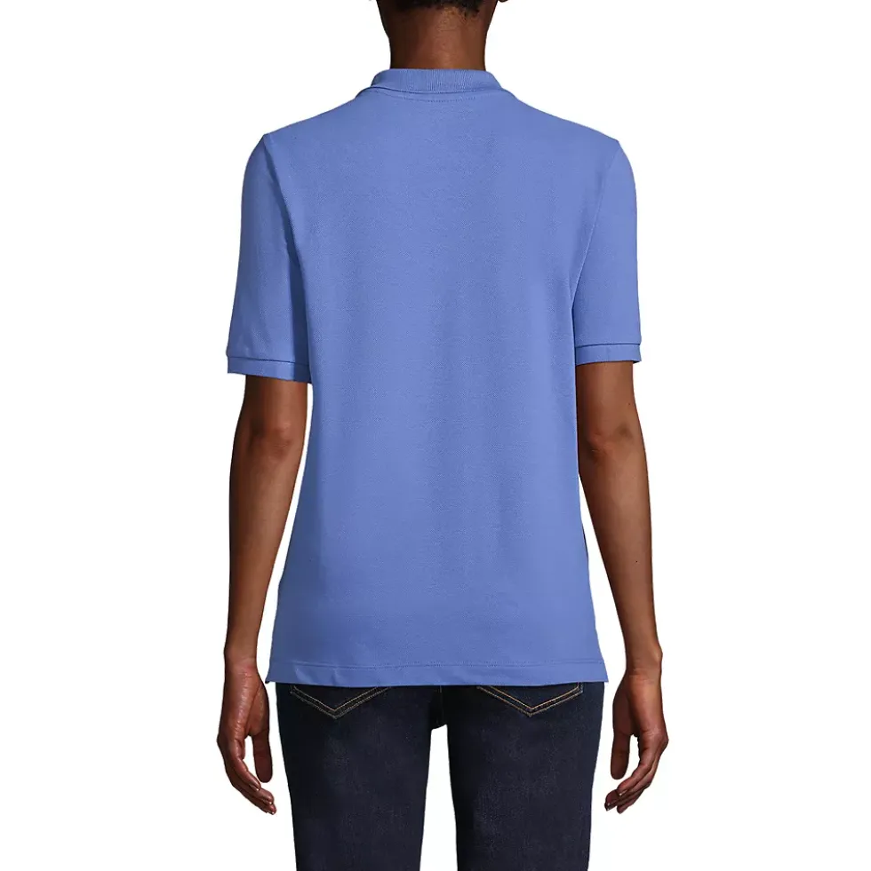 Women's Banded Short Sleeve Mesh Polo