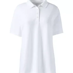 Women's Banded Short Sleeve Mesh Polo