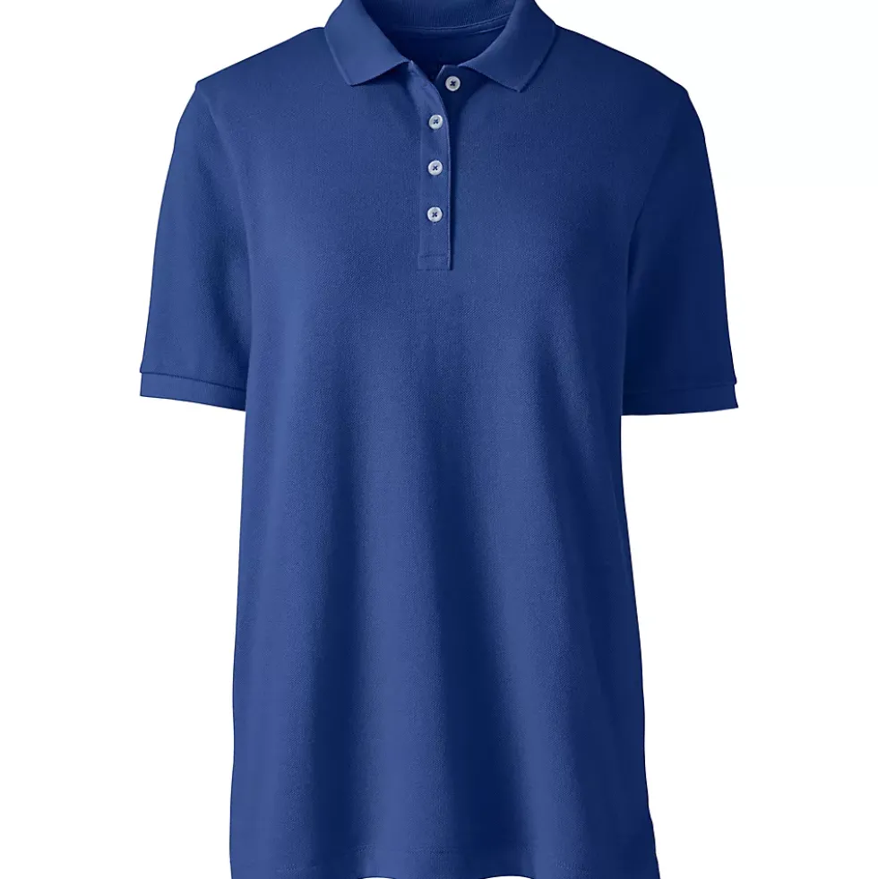 Women's Banded Short Sleeve Mesh Polo