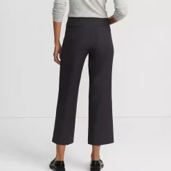 Women's Bi Stretch High Rise Pintuck Wide Leg Crop Pants