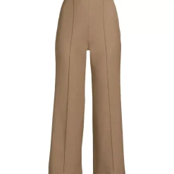 Women's Bi Stretch High Rise Pintuck Wide Leg Crop Pants