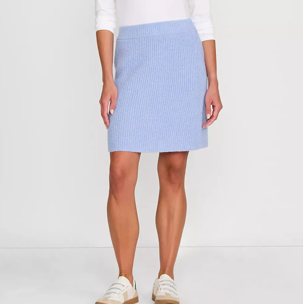 Women's Boucle Shaker Above the Knee Sweater Skirt