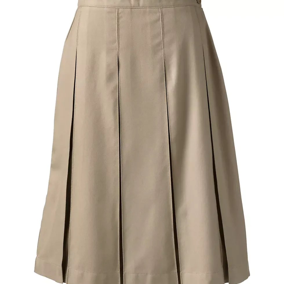Women's Box Pleat Skirt Below the Knee