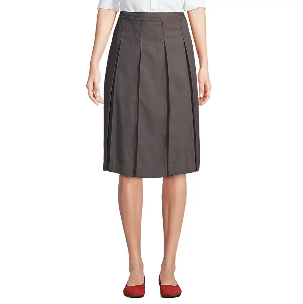 Women's Box Pleat Skirt Below the Knee